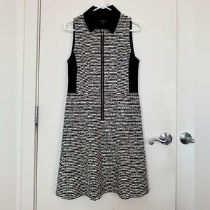 Nanette Lepore Monochrome Striped Zip-Up Top